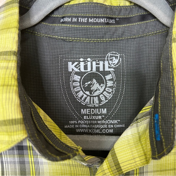 Kuhl Eluxer green plaid button down shirt short sleeve Size - Medium - Picture 2 of 7